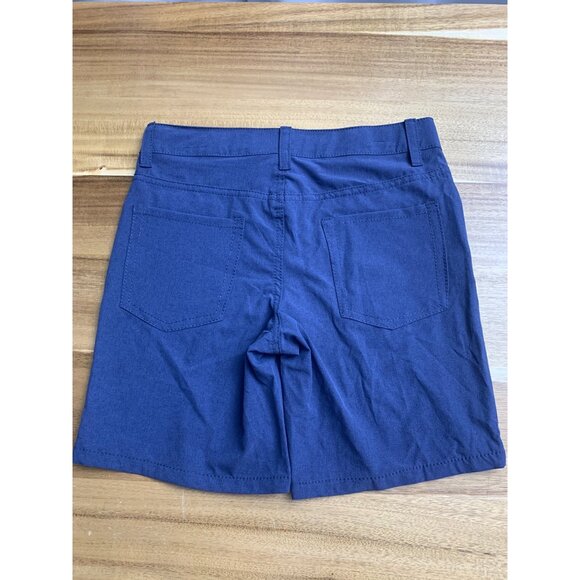 Cat & Jack Boys Flat-Front Stretch Shorts Adjustable Waist Navy Blue - Picture 3 of 8